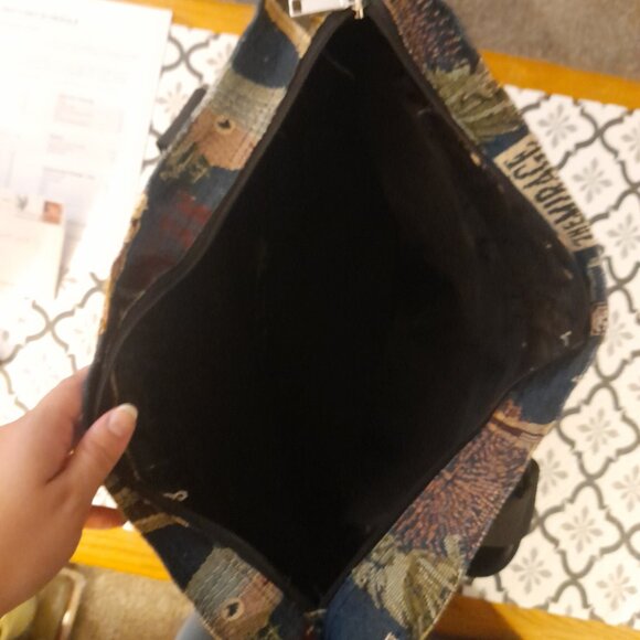 Excellent Vintage Las Vegas Casinos Tapestry Zip Tote Bag with Large Pocket - Picture 4 of 4